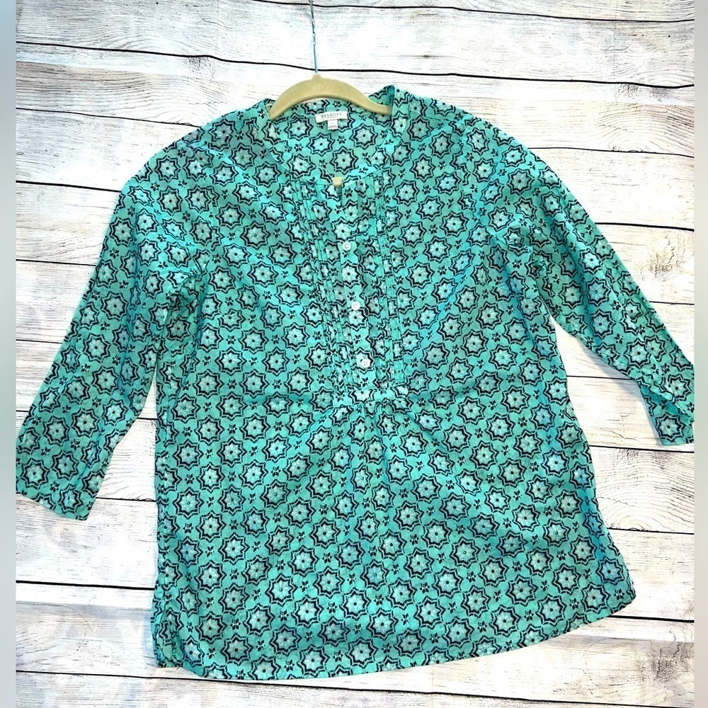 TALBOTS 3/4 Sleeve V Neck Blouse Size SP